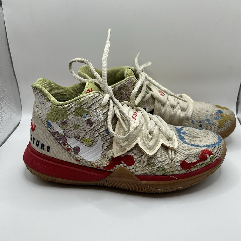 Nike Kyrie 5 Bandulu Embroidered Splatters 2019 CQ4236-100 Unisex Boys Size 5Y
